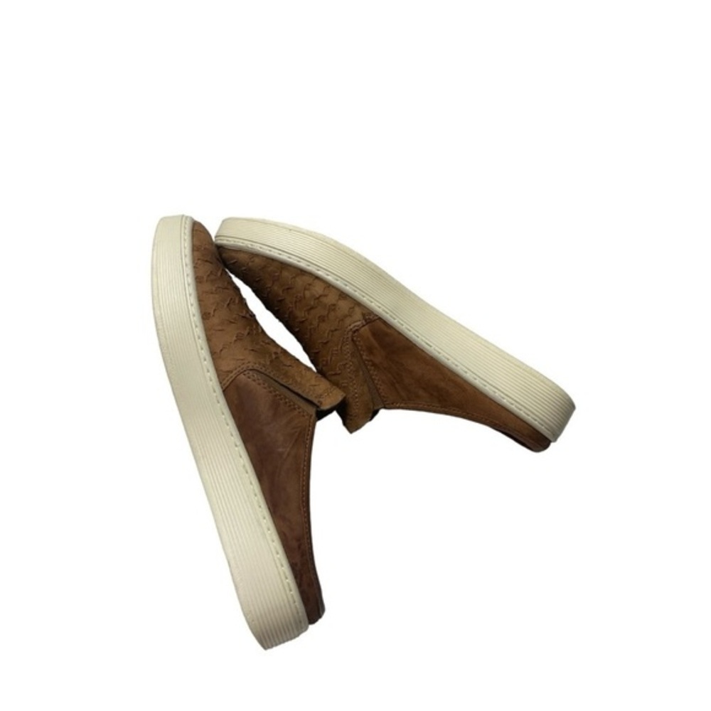 Sofft Brown Textured Leather Slip On Mule Sneakers Backless Platform Mules Sz9.5 - Picture 4 of 10